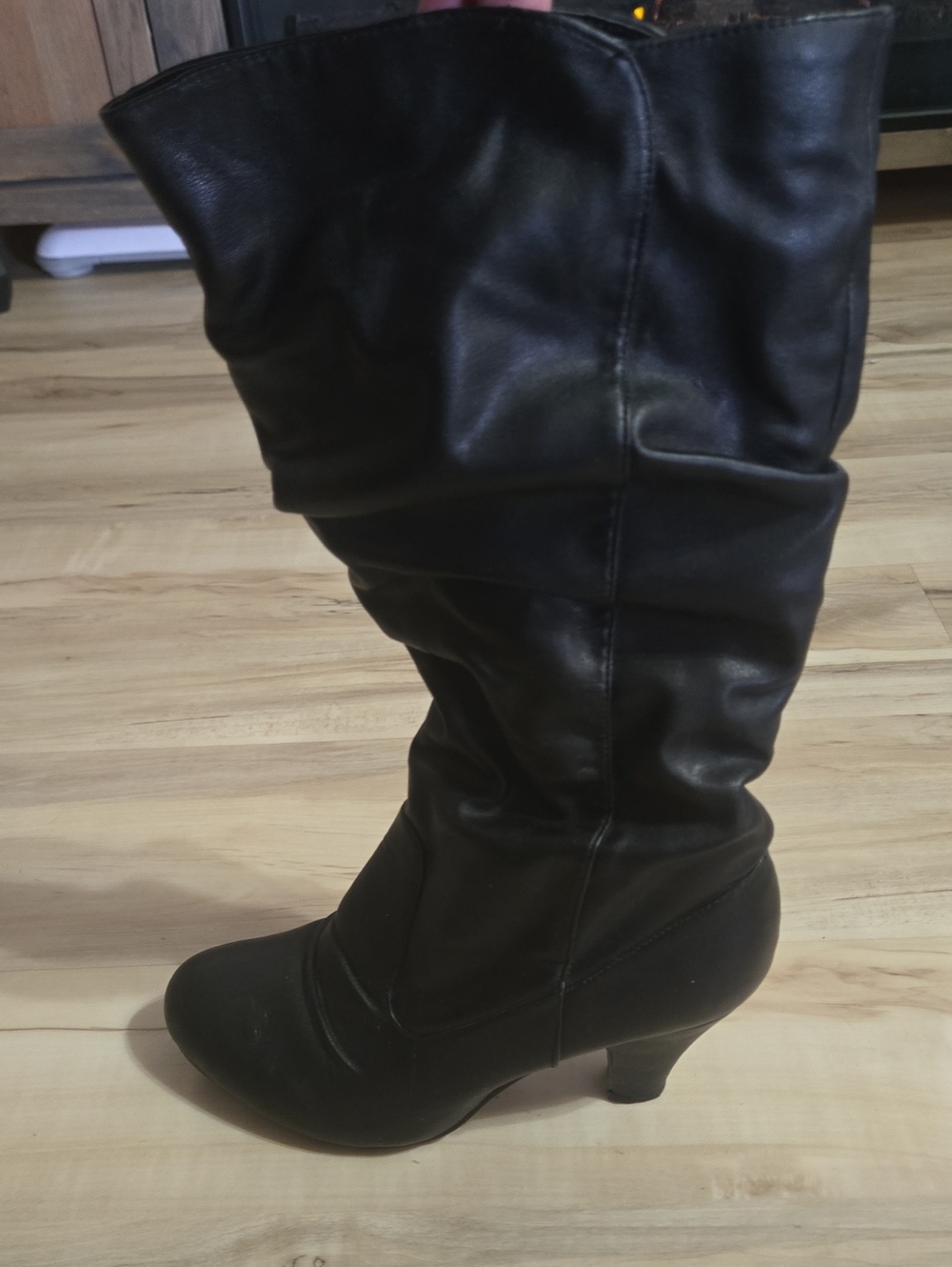 Classic Black Slouch Knee-High Women's Boots